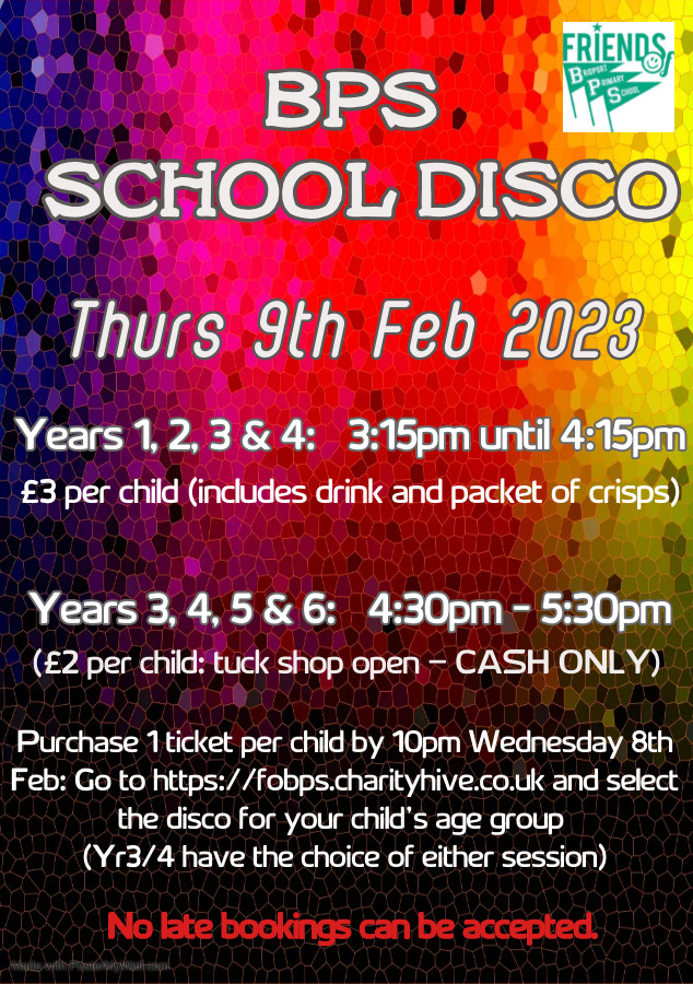 DISCO: FIRST SESSION for Years 1,2,3,4 only